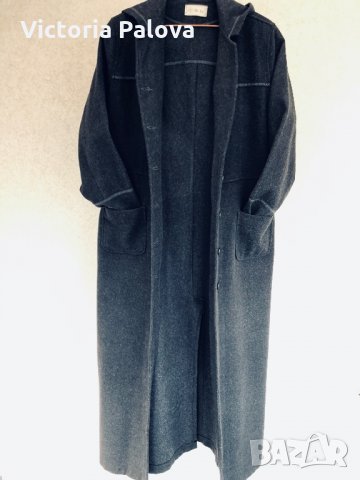 🇮🇹 Италианско дълго дизайнерско палто-жилетка  DI-LA, снимка 9 - Палта, манта - 28324840