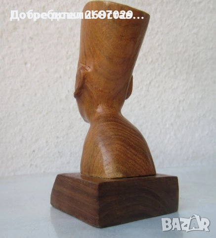 Нефертити 2 бр, фараон, колие, Египет, бюст, метал, дърво дърворезба, снимка 11 - Други - 37587018