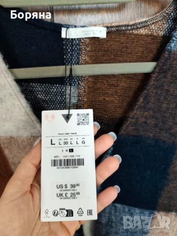 Zara нов с етикет дамски пуловер , снимка 4 - Блузи с дълъг ръкав и пуловери - 53446149