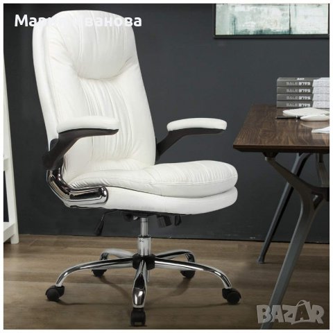 Ергономичен офис стол с мека седалка и облегалка YMS-3286-WT, снимка 1 - Столове - 36663764