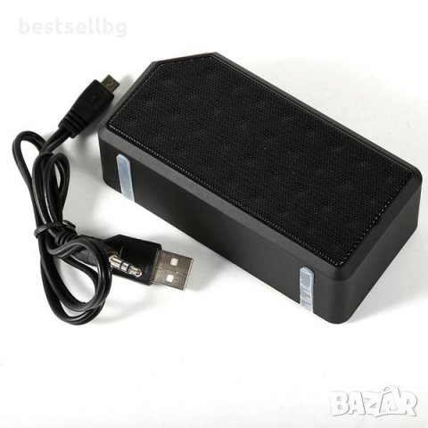 Компактна безжична стерео Wireless Bluetooth колона радиоприемник USB AUX Micro SD карта за телефон, снимка 7 - Слушалки и портативни колонки - 17347215
