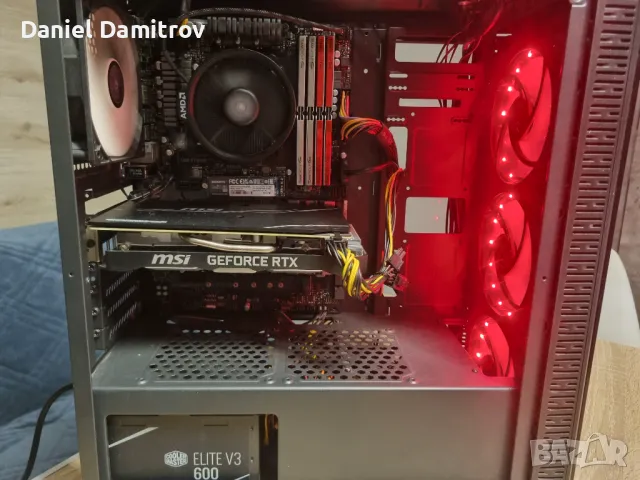 Геймърски компютър Ryzen 5 2600,RTX 2060,16GB RAM,1TB NVMe, снимка 5 - Геймърски - 48465244