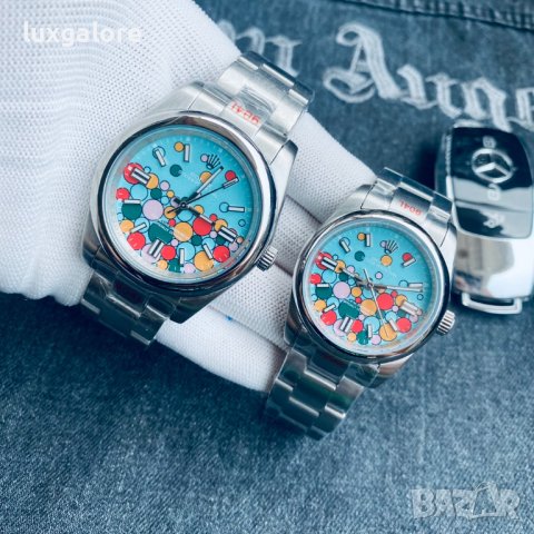 Унисекс часовник Rolex Oyster Perpetual Bubble с автоматичен механизъм, снимка 7 - Мъжки - 43514137