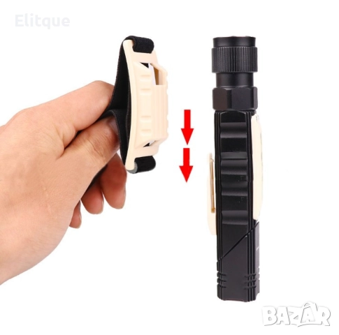 Фенер  за глава, XPG + COB червена и бяла светлина,  сгъване на  90 ° - FL59, снимка 7 - Други - 52806219