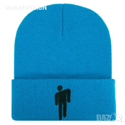 Нова зимна шапка с лого Били Айлиш (Billie Eilish), различни цветове, снимка 5 - Шапки - 46895757
