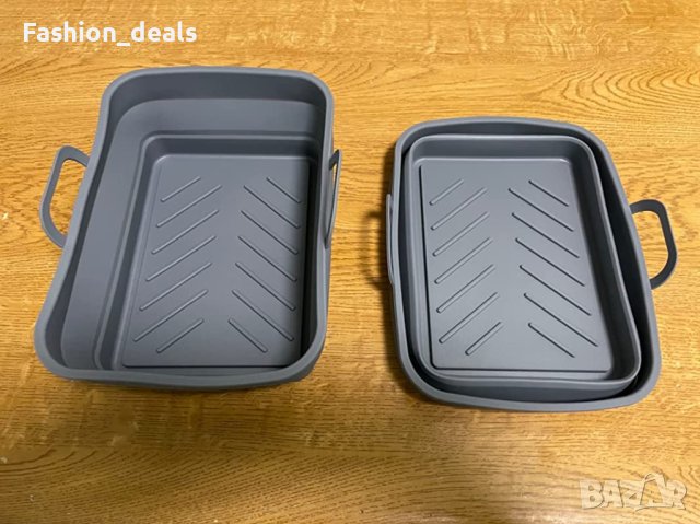 Нови 2 броя силиконова кошница тава за въздушен фритюрник Air Fryer, снимка 9 - Други - 40299278