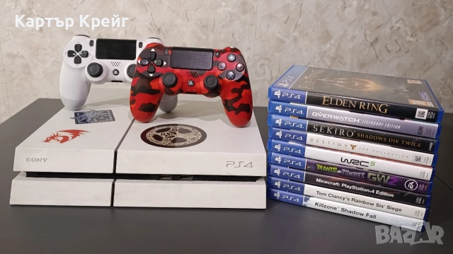 PlayStation 4 500GB + 10 игри Профилактиран 