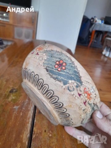 Стара дървена паница,купа #4, снимка 3 - Други ценни предмети - 53335266