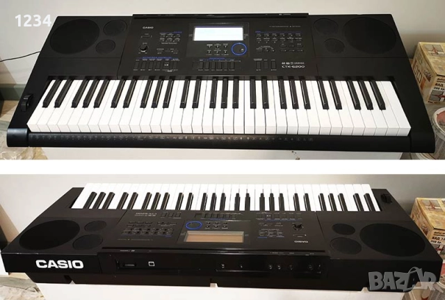 Синтезатор клавир CASIO CTK-6200 с динамична клавиатура и USB порт 5 октави