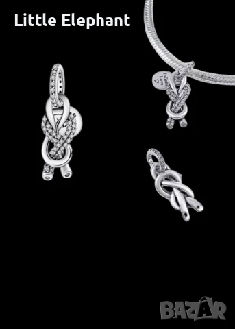 Pre order Сребърен висящ елемент Пандора"Вечна любов"/нов