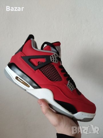 Nike Air Jordan 4 Retro Toro Bravo Red Fire Flames Нови Кецове 42 Размер Номер Мъжки Обувки , снимка 9 - Кецове - 39202381