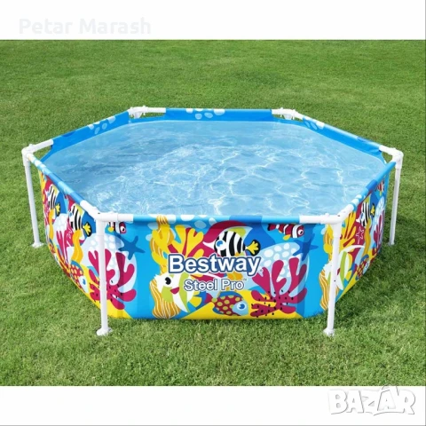 Басейн Сглобяем BESTWAY Steel Pro 183×51см с Покрив, снимка 2 - Басейни и аксесоари - 50725499
