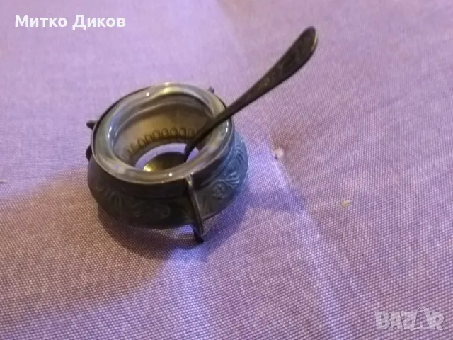 РУСКА съд за хайвер Н-32мм и фи 40 и 55мм  Мелхиор СССР с лъжичка 75мм