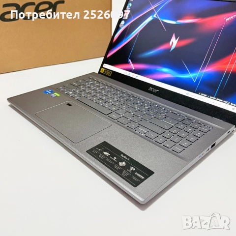 Acer Aspire 5/i5-1240p 16x4,40GHz/RTX 2050/16GB RAM/512GB NVMe, снимка 4 - Лаптопи за игри - 51973912