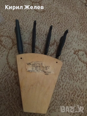 Дървена поставка за ножове 50688, снимка 2 - Антикварни и старинни предмети - 52070392