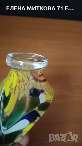 Малка купа/гондола на столче от стъкло тип Мурано, снимка 3 - Декорация за дома - 52900489