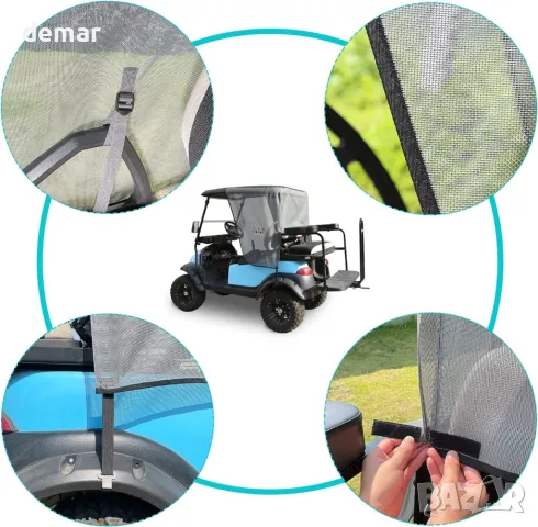 10L0L Сенник за голф количка за 2 пътници за Club Car Precedent и EZGO TXT, снимка 6 - Голф - 49931390