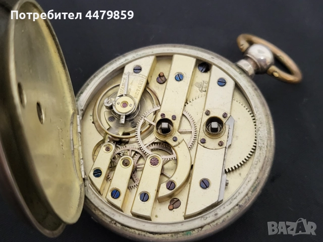 Сребърен тримостов джобен часовник , снимка 6 - Мъжки - 51865635