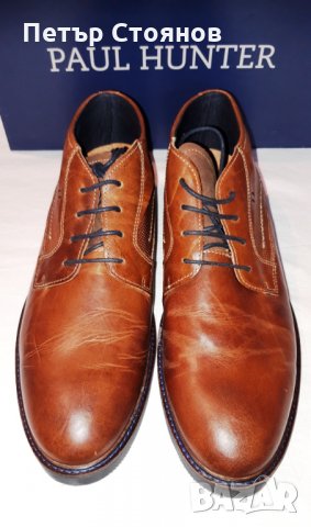 Стилни мъжки кларкове от естествена кожа PAUL HUNTER №46, снимка 5 - Мъжки боти - 27180009