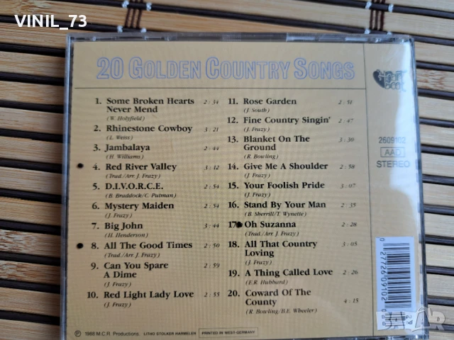  20 Golden Country Songs, снимка 3 - CD дискове - 50856508