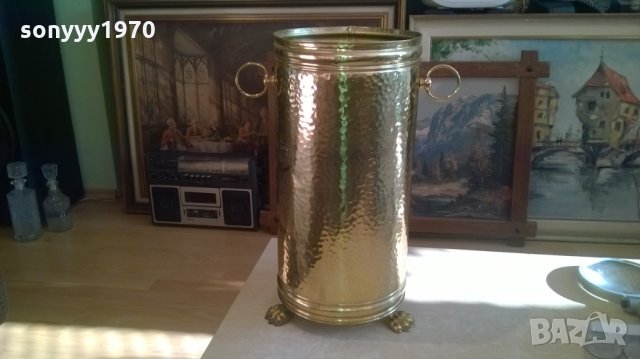 поставка за чадъри 42х23см-мед/месинг-внос швеицария, снимка 3 - Колекции - 27490237