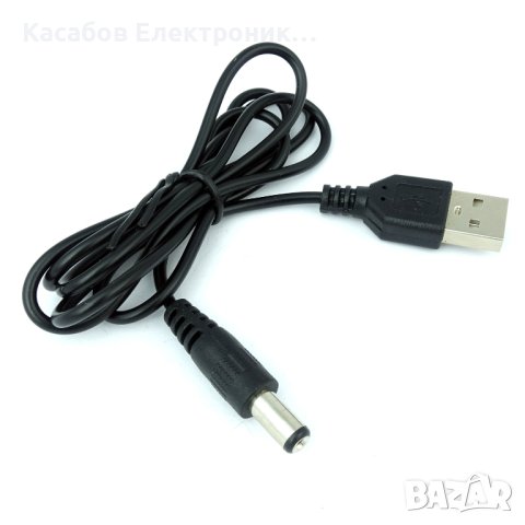 Захранващ кабел USB към DC 5.5/2.1 адаптер, снимка 1