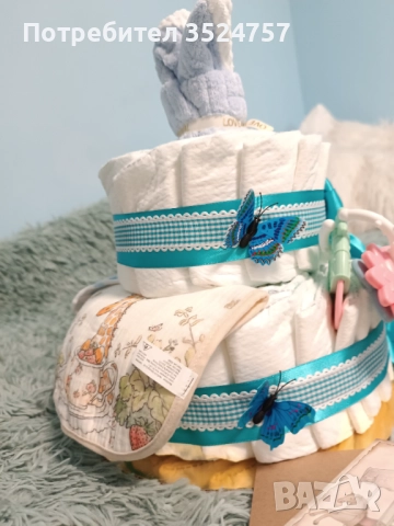 Ръчно изработена Торта от памперси за момче, снимка 3 - Други - 52202483