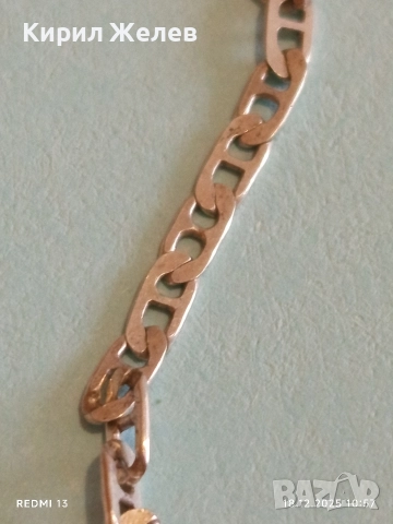 Сребърна гривна с талисман пеперуда 🦋 висока проба сребро майсторска изработка 47159, снимка 4 - Гривни - 52834464