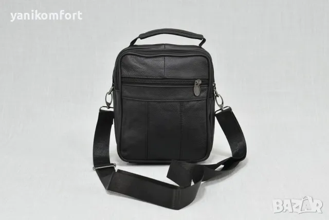 Мъжка чанта естествена кожа с две отделения , снимка 3 - Чанти - 48246763