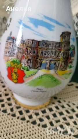 Ваза с 24 каратово златно покритие , снимка 3 - Вази - 49935768