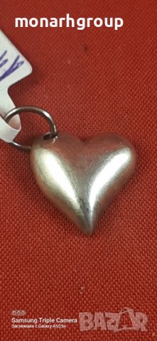 Сребърна висулка сърце, снимка 2 - Колиета, медальони, синджири - 38153403