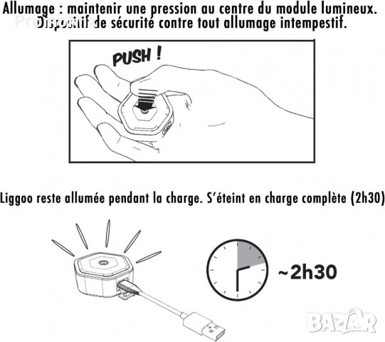 Led Фенер Liggoo водоустойчив удароусточив фенер бяла светлина, снимка 7 - Други - 38308739