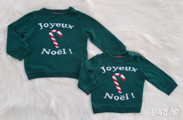 Коледен пуловер 12-18 месеца, снимка 6 - Бебешки блузки - 43452802