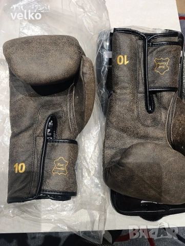 боксови ръкавици естествена кожа 10oz, снимка 2 - Бокс - 53458621