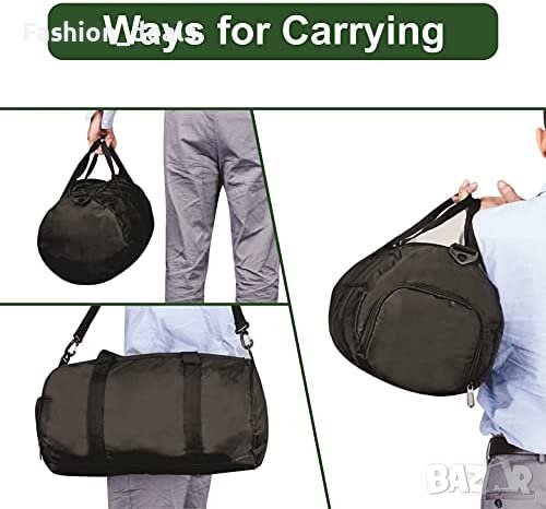 Нова голяма сгъваема туристическа чанта Сак багаж за пътуване път фитнес, снимка 8 - Сакове - 40383712