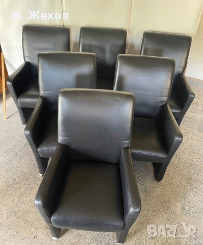 Шест кожени стола, снимка 3 - Столове - 51491646