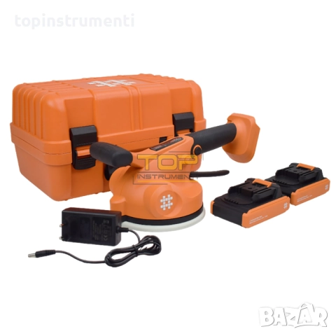 Виброчук акумулаторен за голямоформатни плочки, SHIJING 9392, 2x2Ah, 166 мм, до 120 кг, в куфар