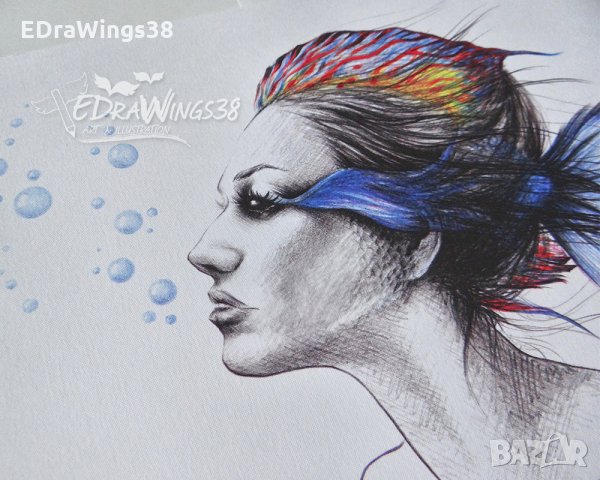 Картина Арт принт "When I was a fish", снимка 3 - Картини - 28206598