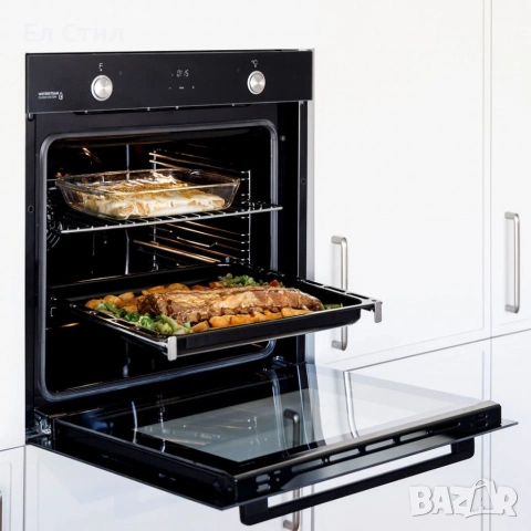 Вградена многофункционална фурна Taurus HM978BKD – 78 л, 3100 W, WaterSteam Clean, клас A, снимка 5 - Печки, фурни - 53586933