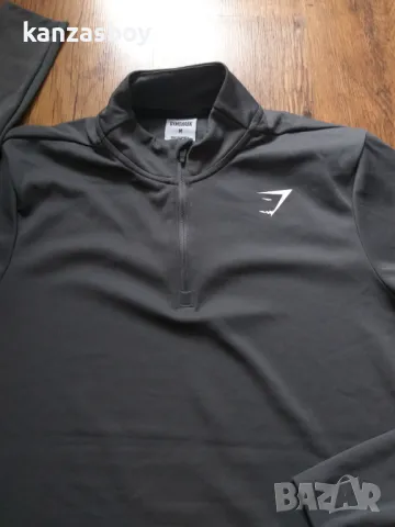 Gymshark Arrival 1/4 Zip Pullover - страхотна фитнес блуза М КАТО НОВА 100% оригинал точни размери д, снимка 4 - Спортни дрехи, екипи - 48146289
