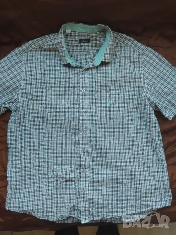 Walbusch оригинална голяма риза  XXXL размер, къс ръкав, снимка 4 - Ризи - 49863026