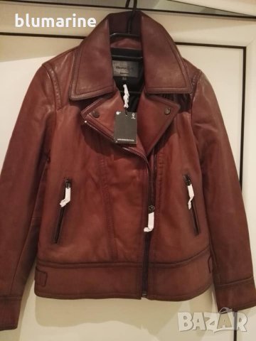 Дамско кожено яке Massimo Dutti 1, снимка 4 - Якета - 27536437