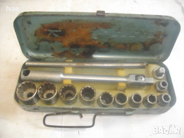 15 ЧАСТИ РУСКА/СССР ГЕДОРИЯ ИНСТРУМЕНТАЛИУМ 10-30мм СТАРО КАЧЕСТВО СЪС СИЛОВ ВЪРТОК В МЕТАЛНА КУТИЯ, снимка 5 - Други инструменти - 50202528