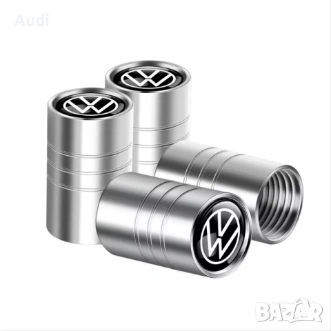 Капачки вентили VW Volkswagen Golf Passat сиви черни, снимка 3 - Аксесоари и консумативи - 53485678
