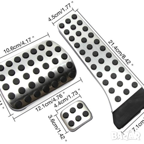 Капачета за педали метални за Мерцедес Mercedes Benz 3 бр, снимка 2 - Аксесоари и консумативи - 43231538