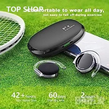 Слушалки с щипка Bluetooth V5.3, безжични слушалки с отворено ухо и кукички за уши, снимка 2 - Bluetooth слушалки - 48756439