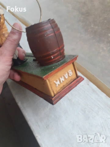Стара метална играчка чугун с механизъм - работи, снимка 4 - Антикварни и старинни предмети - 53416720