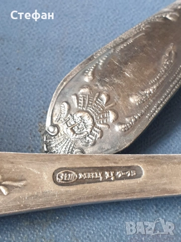 Комплект посребрени прибори, снимка 9 - Антикварни и старинни предмети - 53537474