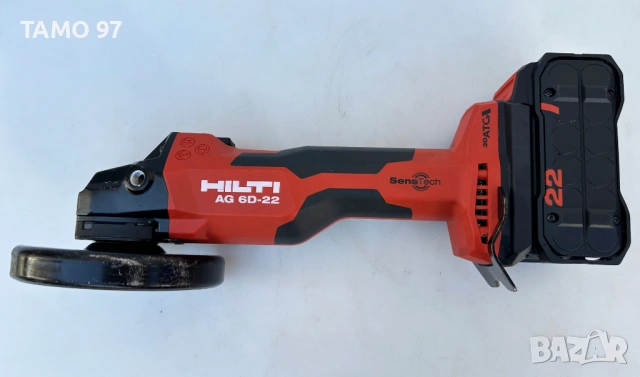 Hilti AG 6D-22 Nuron - Безчетков ъглошлайф с SensTech 2x22V 5.10Ah като нов!, снимка 4 - Ъглошлайфи - 53037283