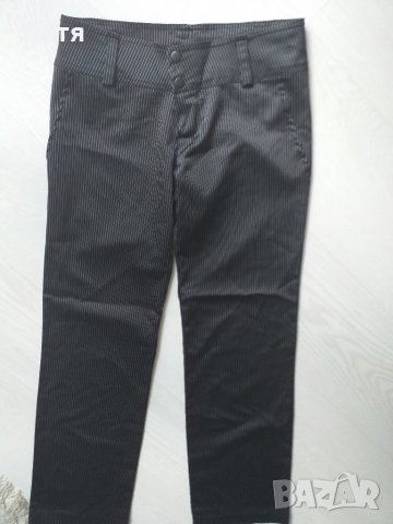 Нов дамски панталон от памучен сатен, прав силует , снимка 1 - Панталони - 25427104